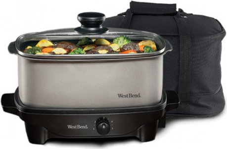  West Bend 84915 5-Quart Oblong-Shaped Slow Cooker with