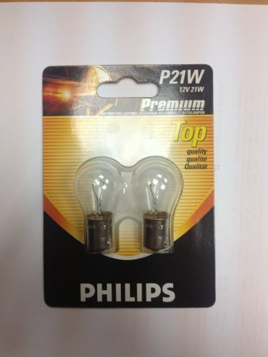  Philips P21W Premium Automotive Lighting Signaling Lamp 12v 21w  12498 (Pair) : Automotive