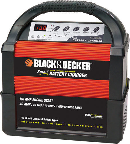 617977109362 Black & Decker Smart 4/10/20/40 Amp Battery Charger with 110  Engine Start