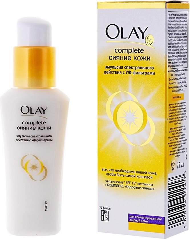 Эмульсия для кожи. Эмульсия olay complete. Средство для свечения кожи лица. Маркировка средства для придания коже здорового сияния.