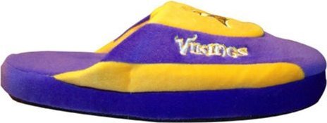 Comfy Feet NFL Minnesota Vikings Low Pro Stripe Slipper, XL