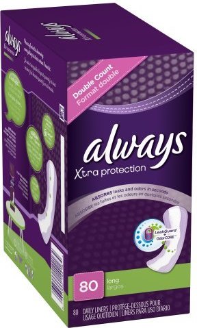 Always Xtra Protection Long Daily Liners, Unscented