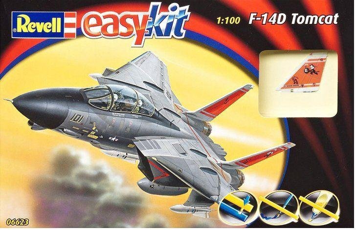 100 14. Сборная модель Revell f-14 Tomcat Easykit (06623) 1:100. F-14d Revell 1/100.