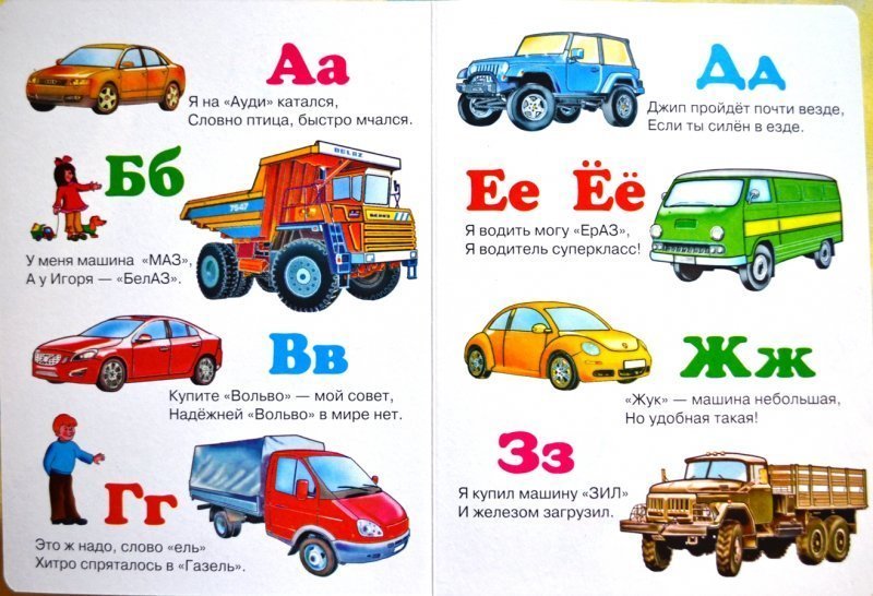 Русский алфавит автомобили