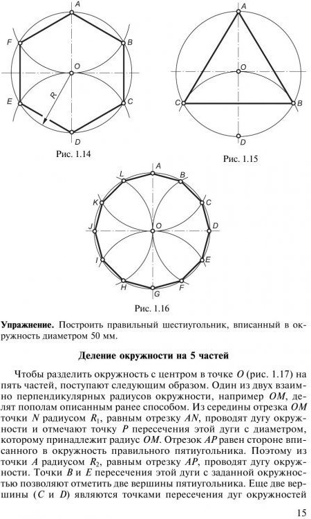 Как нарисовать в круге шестигранник