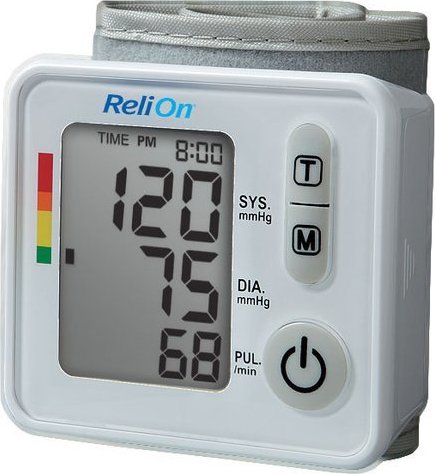 wrist blood pressure monitor relion