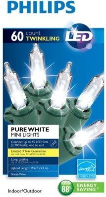 philips pure white mini lights