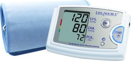 lifesource blood pressure monitor with accufit extra large cuff