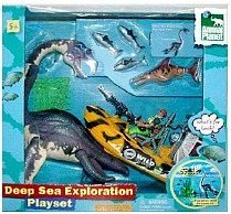 827529550300 Animal Planet Deep Sea Exploration Playset Elasmosaurus with  Exploration Raft