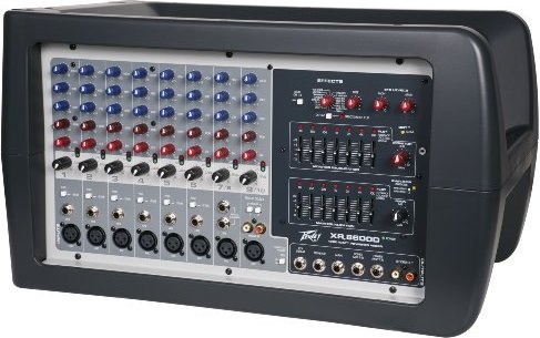 Peavey XR8600D 1200 Watt Class D Powered 9 Channel Mixer w/ 10 Line Inputs