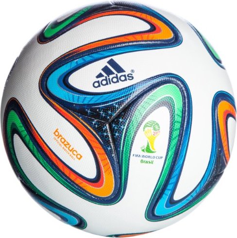 4054069665041 Adidas Ball Brazuca Official Match, White/Night Blue/Multicolor, 5, G73617