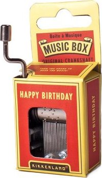 Kikkerland Happy Birthday Crank Music Box