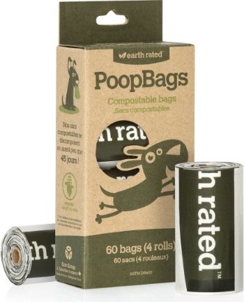 are earth rated dog poop bags compostable