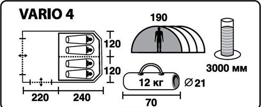 Палатка Trek Planet Vario 5 Купить