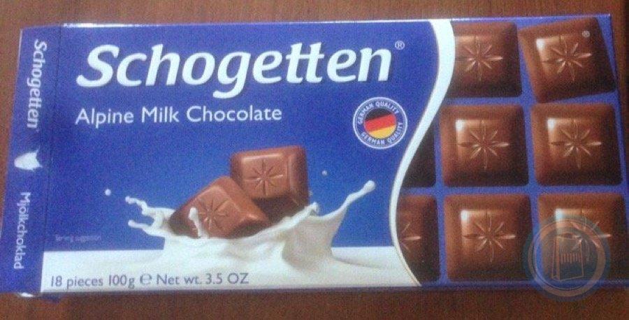 Шоколад Schogetten Alpine Milk Chololate молочн 100г