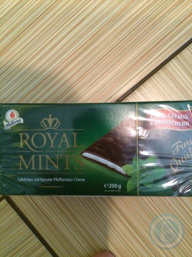 Шоколадные мини плитки Royal Mints малины