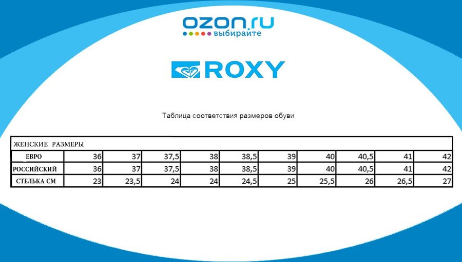 Размеры обуви на озон. Размерная сетка Roxy горнолыжные куртки. Размерная сетка обуви Roxy. Roxy Размерная сетка женской обуви. Roxy одежда горнолыжная Размерная сетка.