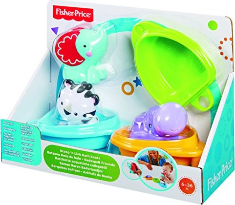 Fisher price scoop cheap n link bath boats