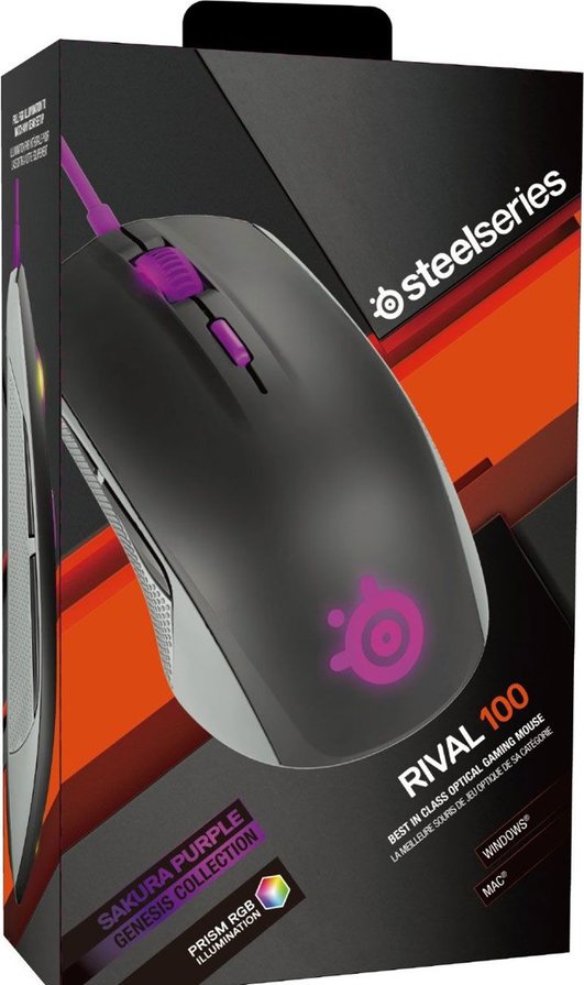 813682021979 SteelSeries Rival 100, Optical Gaming Mouse - Sakura