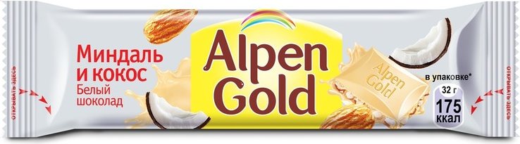 Alpen Gold белый миндаль Кокос 85гр