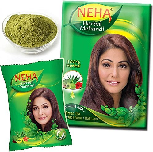 8906035050053 Neha Herbal Mehandi Powder for Hair - 100% Herbal Base |  Enriched with Green Tea, Aloe