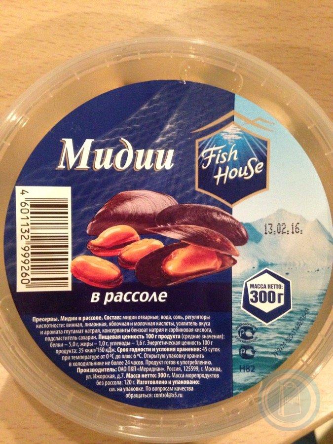 Fish house мидии в рассоле