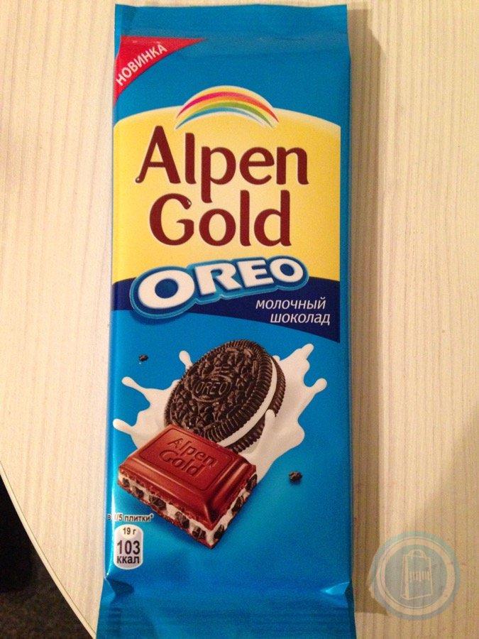 Шоколад Alpen Gold Oreo молочный 95г