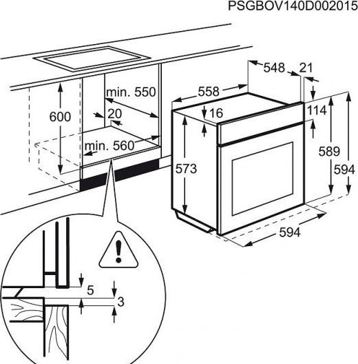 Электрический духовой шкаф electrolux eob53434ax