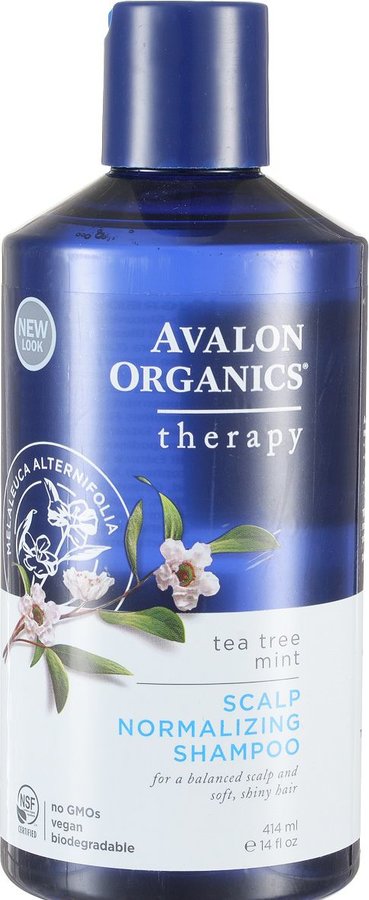 654749361054 Avalon Organics, Scalp Normalizing Shampoo, Tea Tree Mint Therapy, 14 fl oz ml)