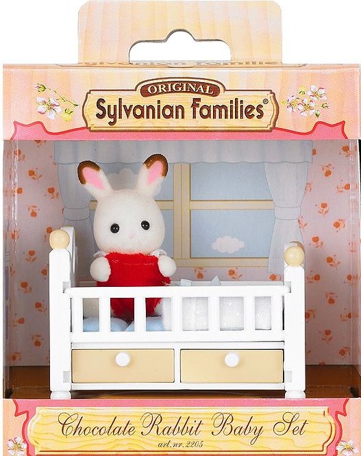 Sylvanian families большая кровать и тумбочка